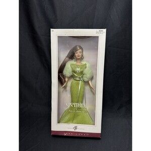2004 Pink Label Barbie Zodiac Sign Gemini (New, Open Box) Green Dress May June